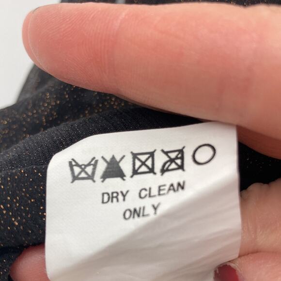 ABS Womens Brown Sleeveless Silk Dress Balloon Hem Sequined Bodice Size 6 New - Picture 15 of 16